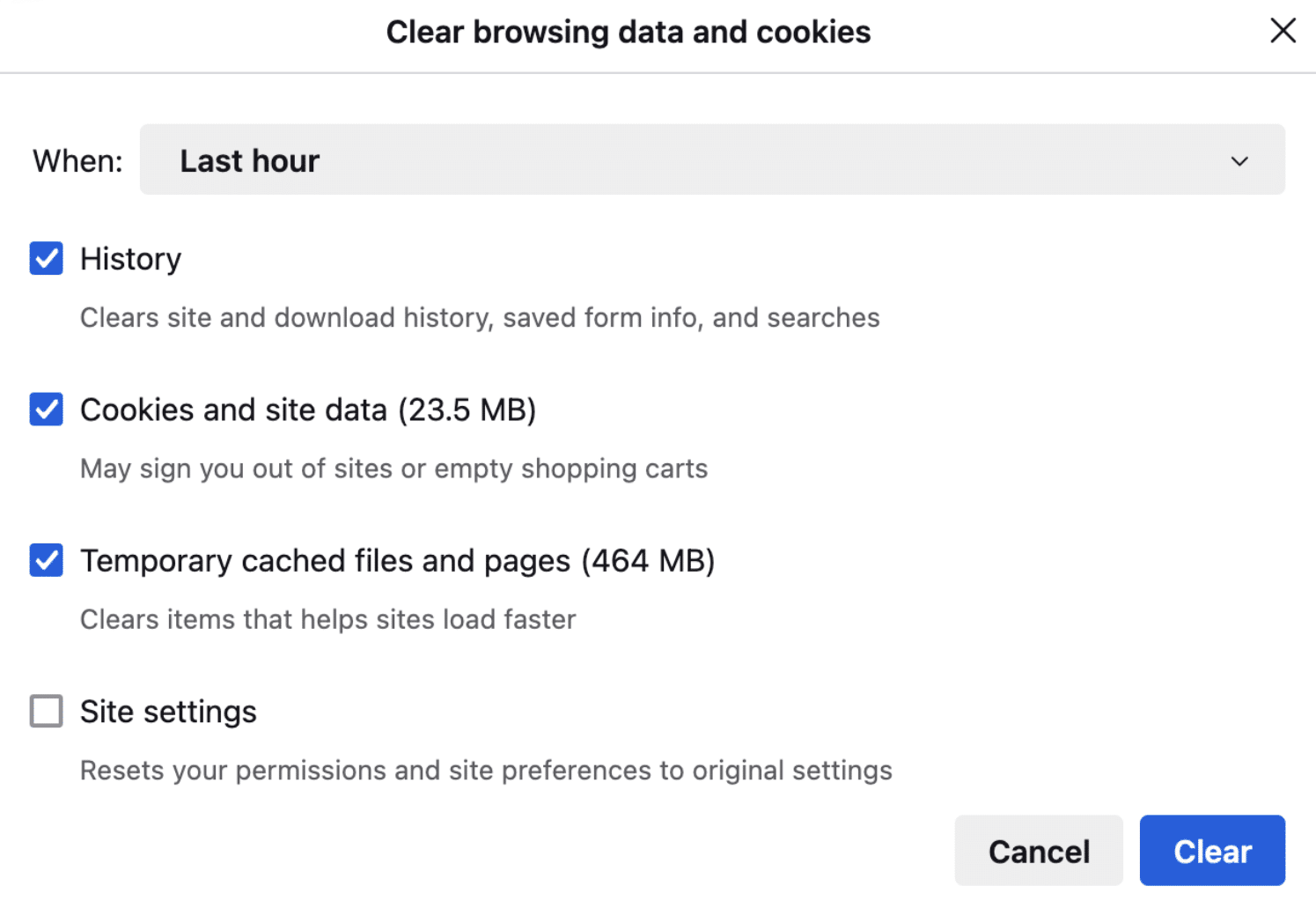 Apagar o histórico, cookies e dados no Firefox 128