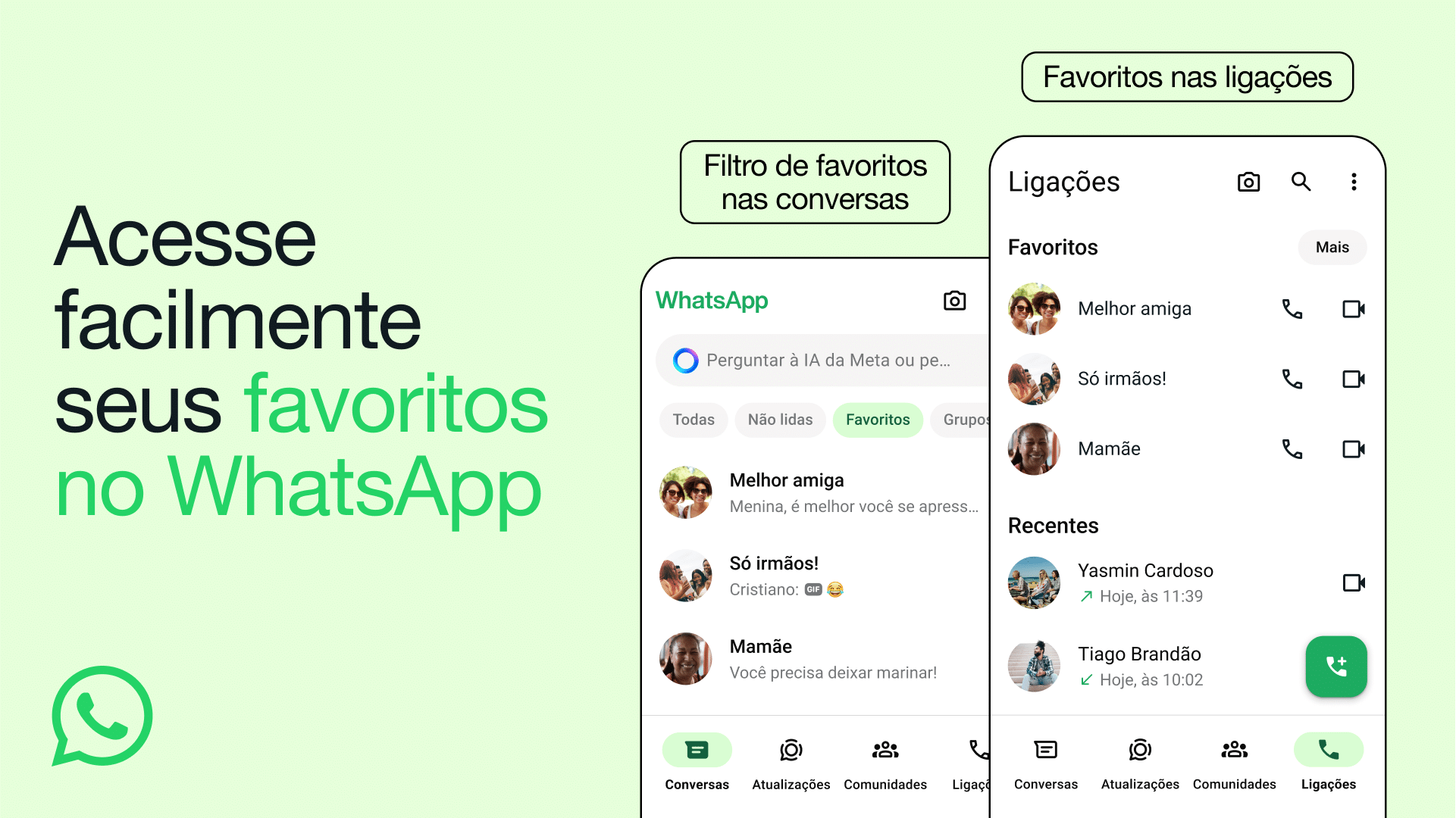 Recurso de favoritos do WhatsApp