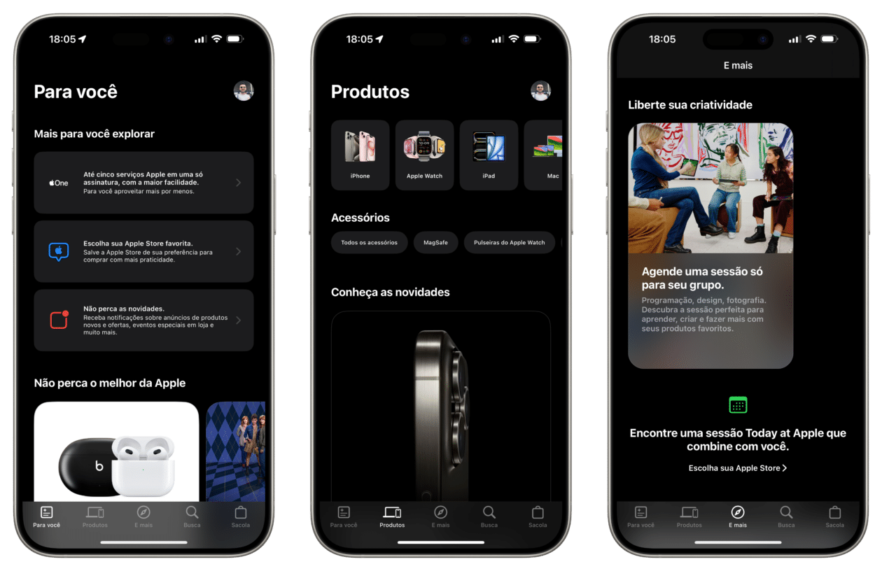 Design do aplicativo App Store