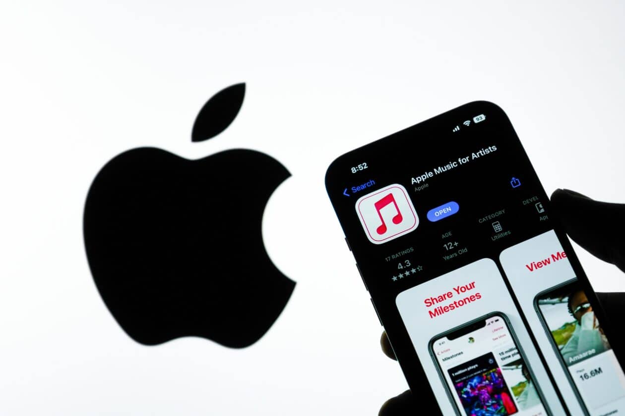 Logo da Apple e app Apple Music for Artists na App Store