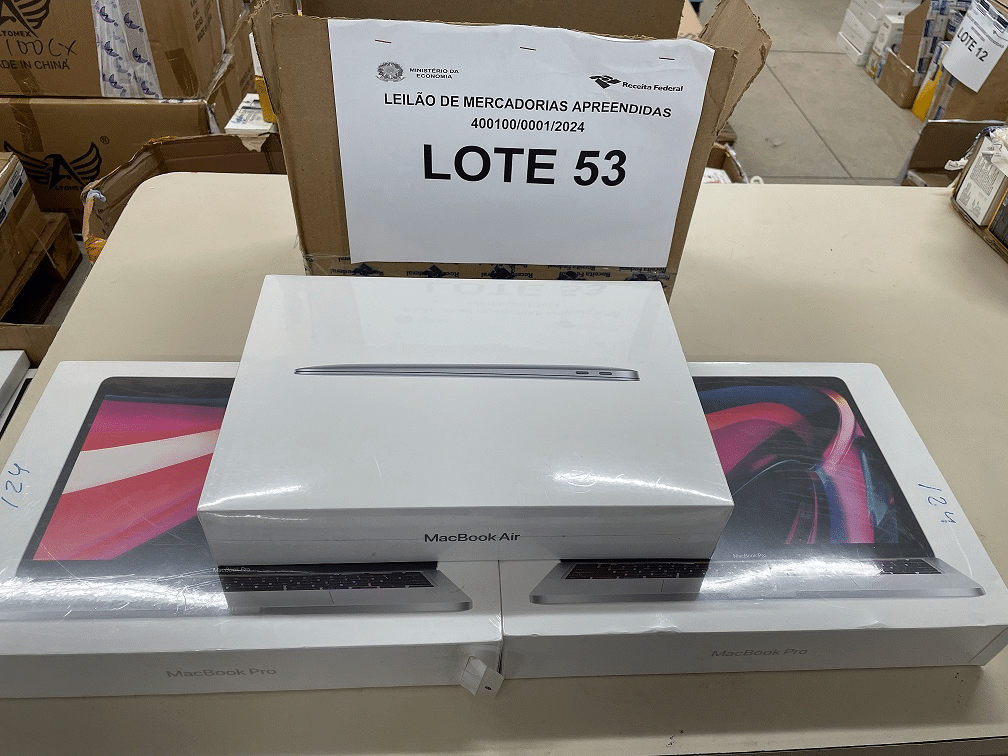 Três MacBooks em leilão da Receita Federal