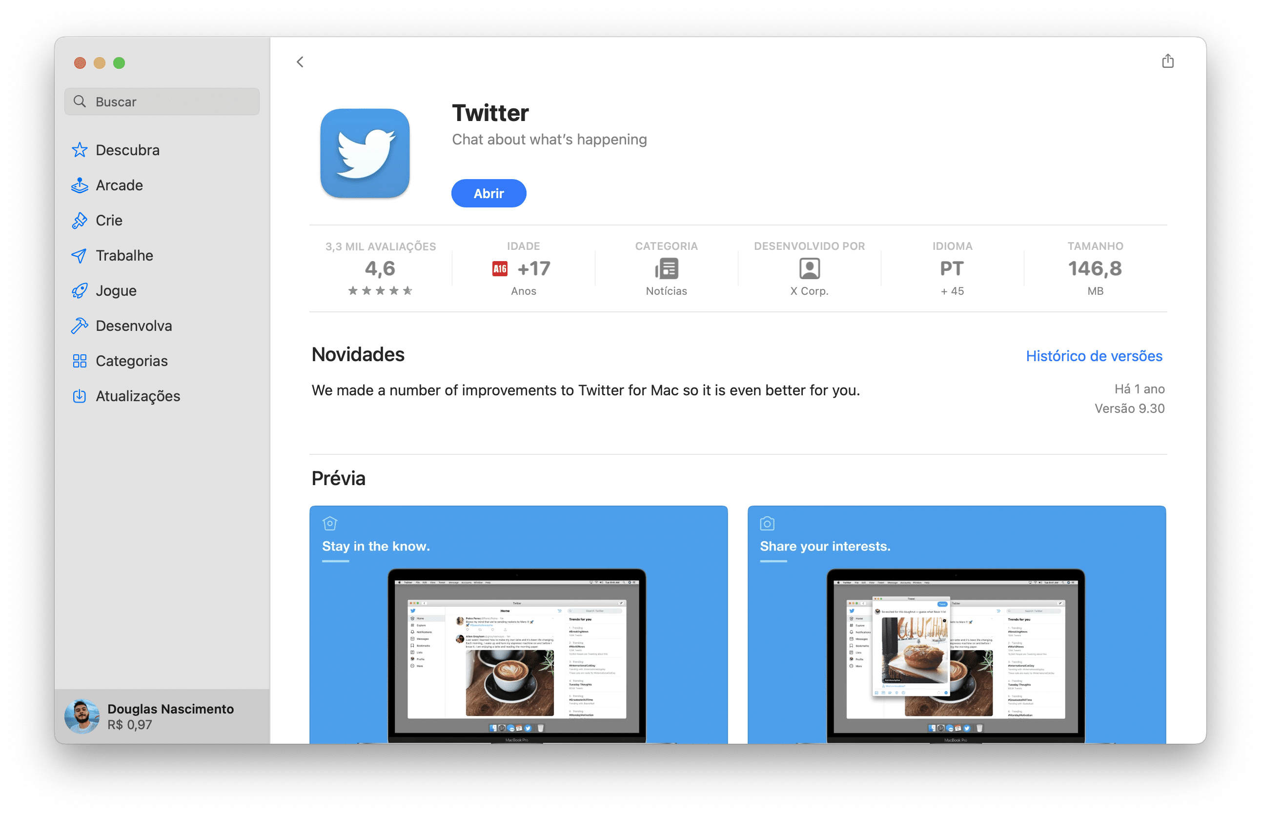 Twitter para Mac