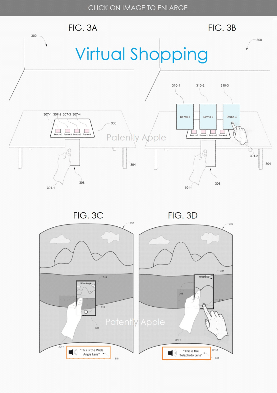 Conceito de experiência virtual para compras no Vision Pro