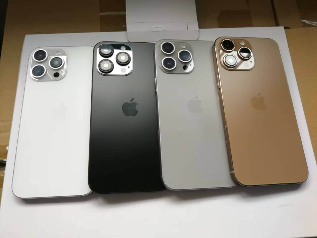 Possível cores (branca, preta, cinza e bronze) do "iPhone 16 Pro"