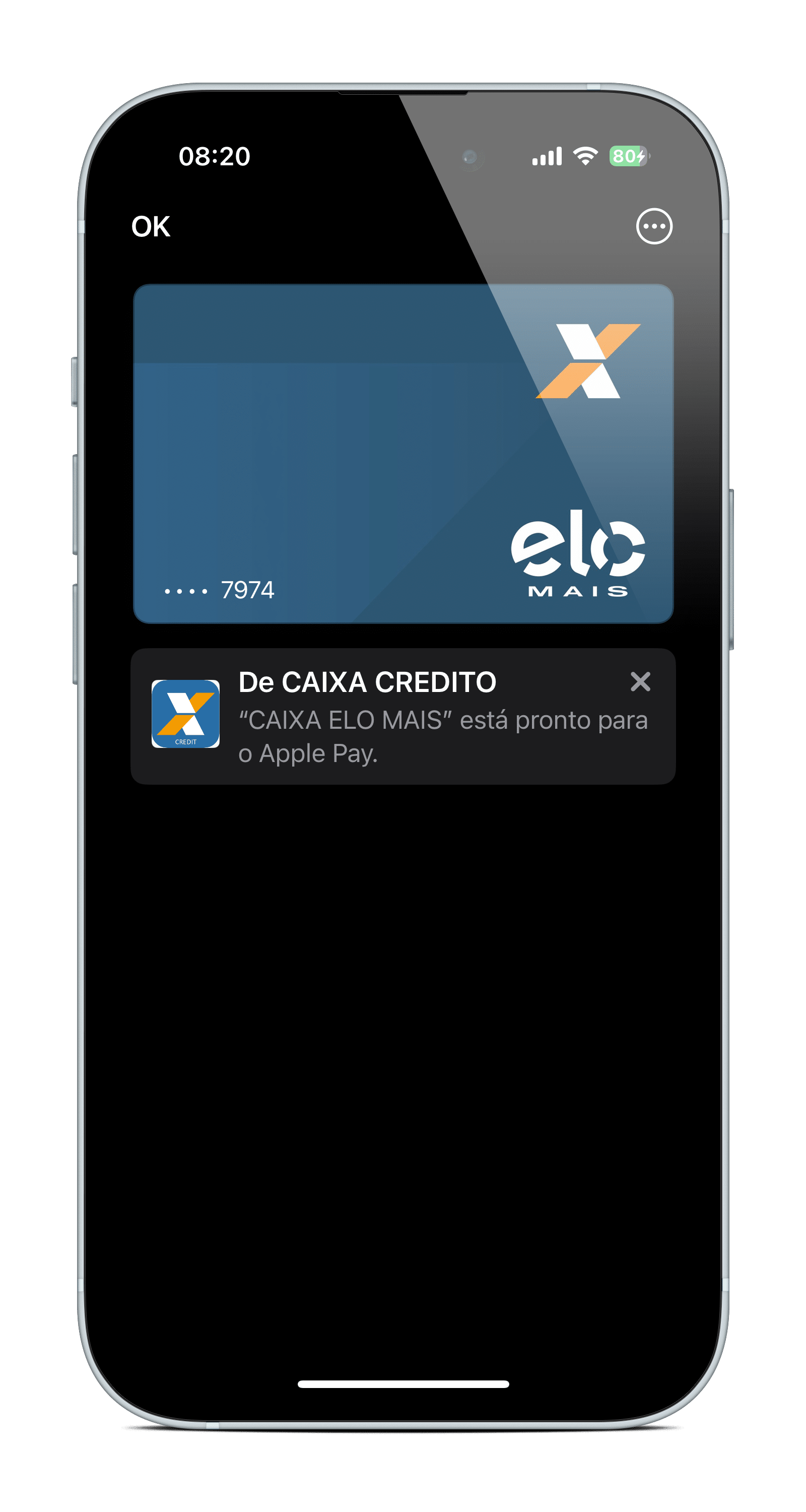 Cartão de crédito da Caixa (Elo) no app Carteira (Wallet)