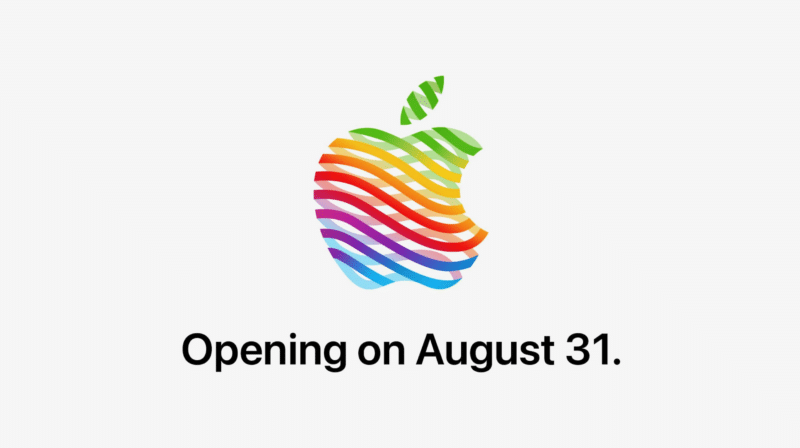Arte de reinauguração da Apple Bridge Street