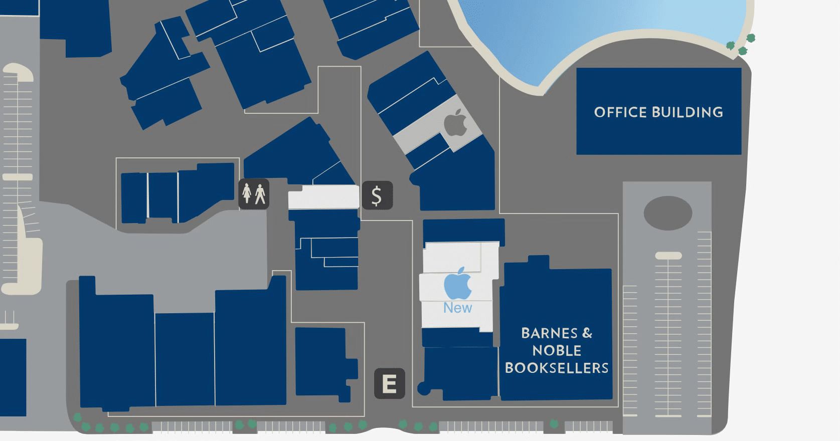 Mapa da nova Apple Bridge Street