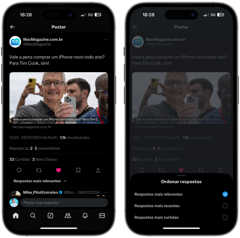 X libera novos filtros para replies