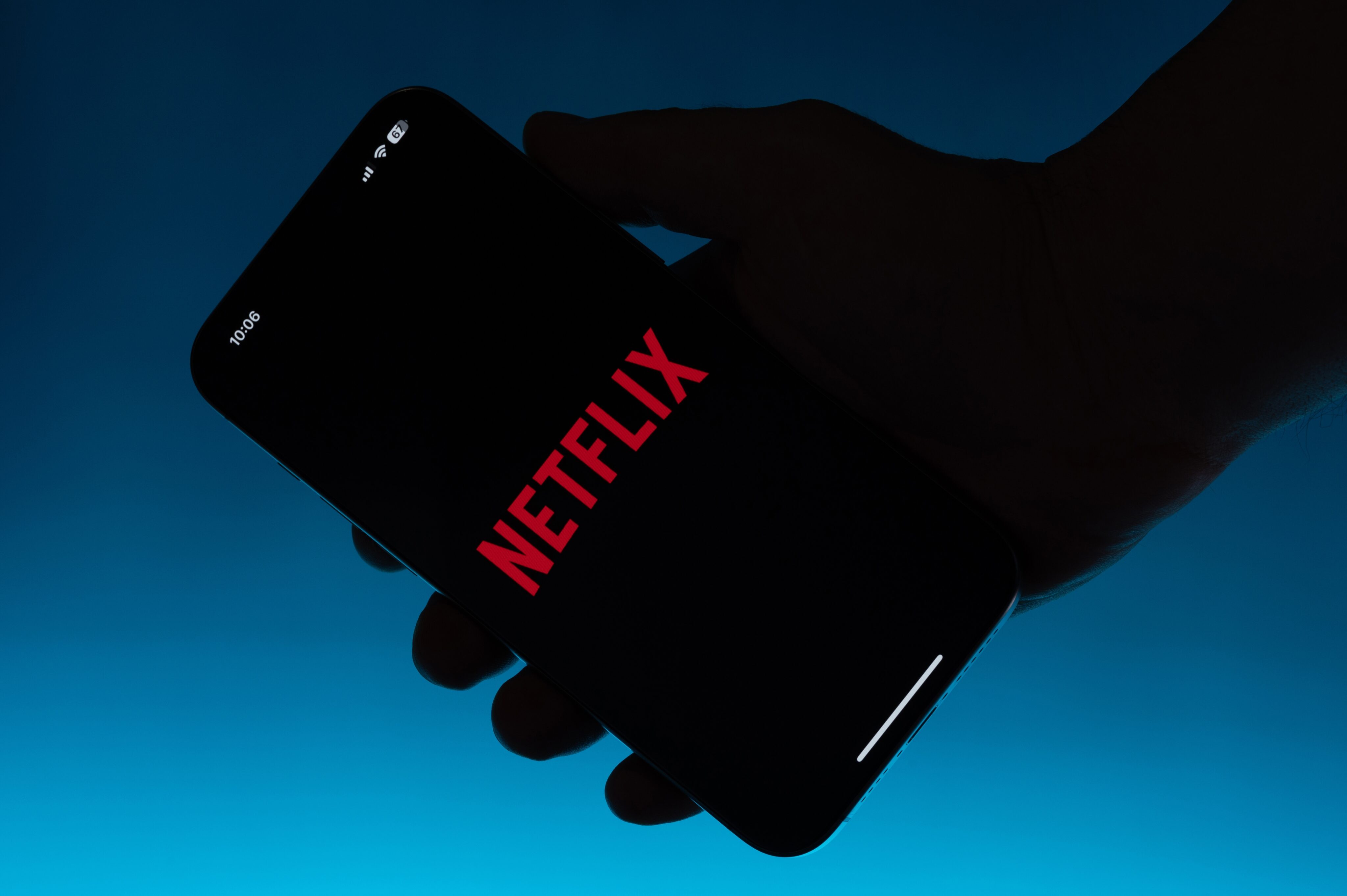 Logo da Netflix em um iPhone