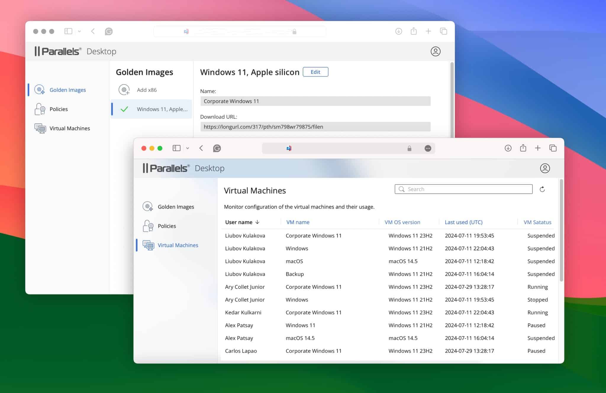 Gerenciamento de máquinas virtuais no Parallels Desktop