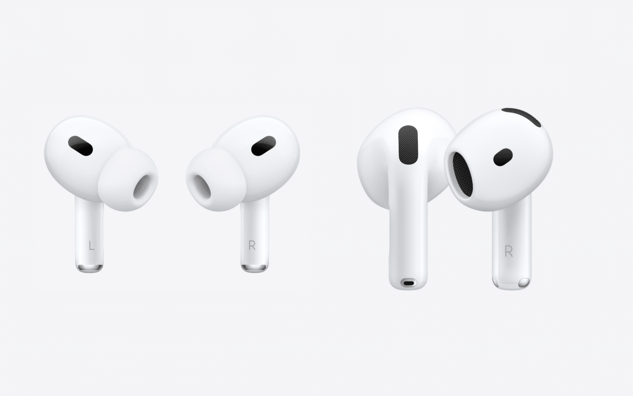 Comparativo dos AirPods 4 vs. Pro 2