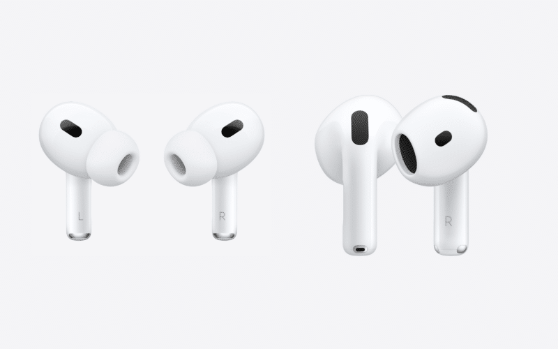 Comparativo dos AirPods 4 vs. Pro 2