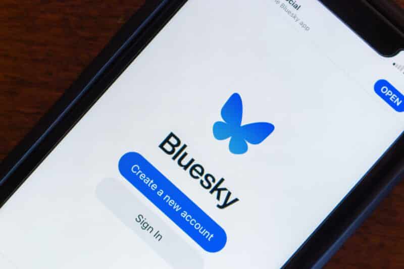 App do Bluesky no iPhone