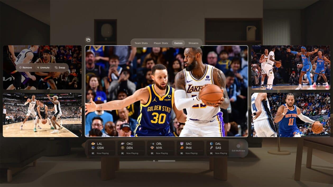 Multiview no app Apple TV do visionOS 2