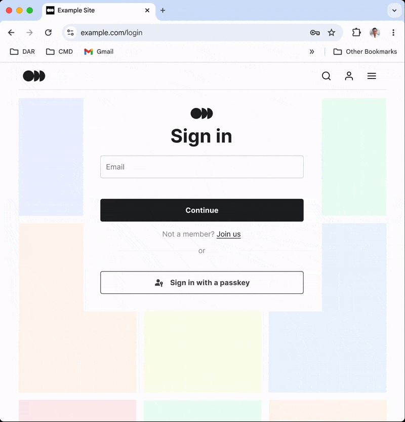 Melhorias para as Chaves-senha no Google Chrome (Touch ID)