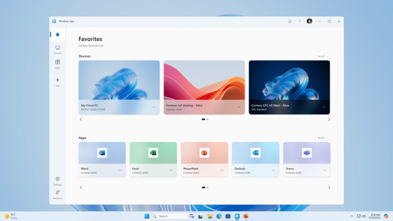 Novo do app do Windows