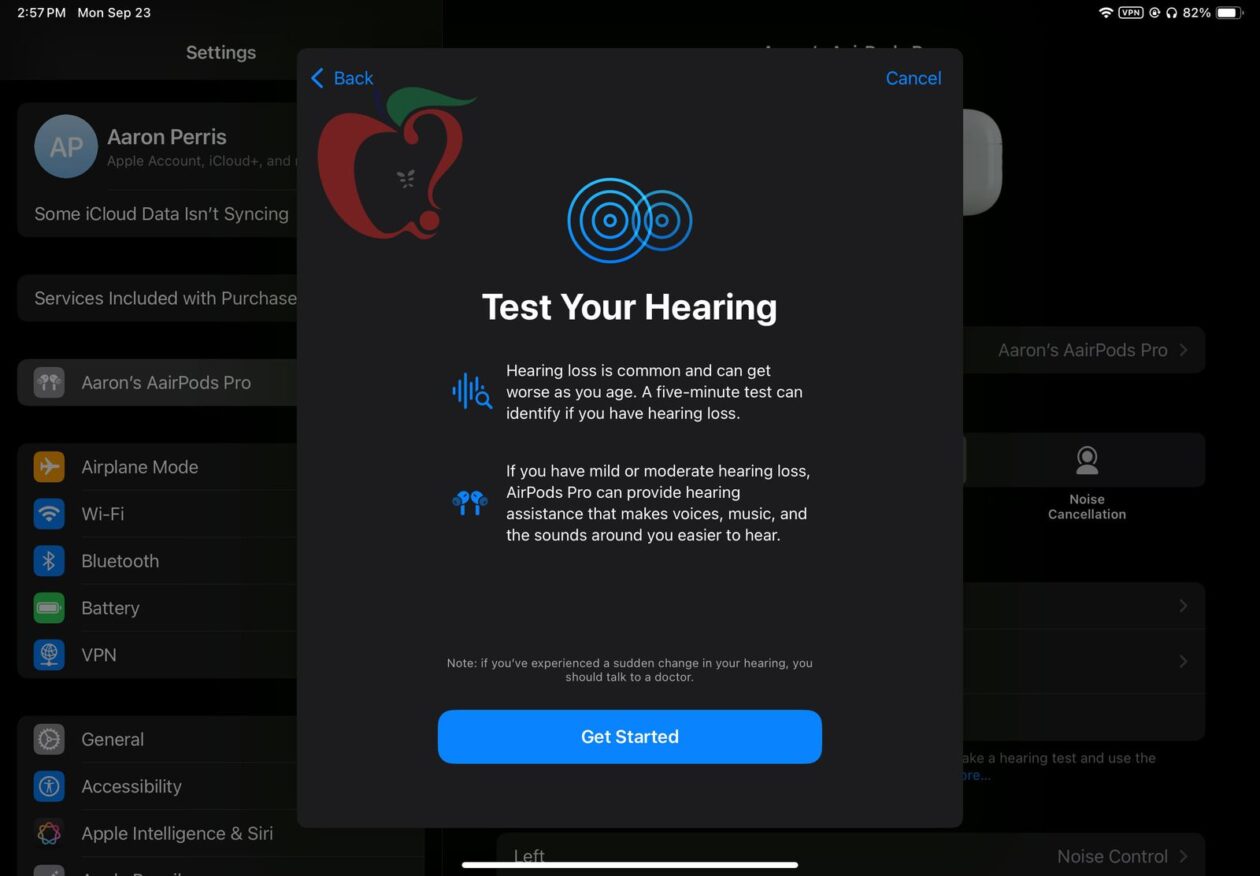 Recurso Aparelho Auditivo (Hearing Aid), presente na quinta versão beta do iOS 18.1