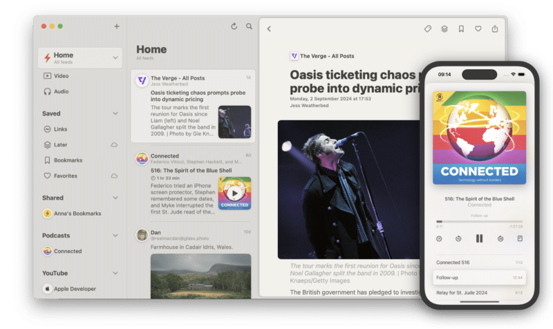 Nova versão do Reeder