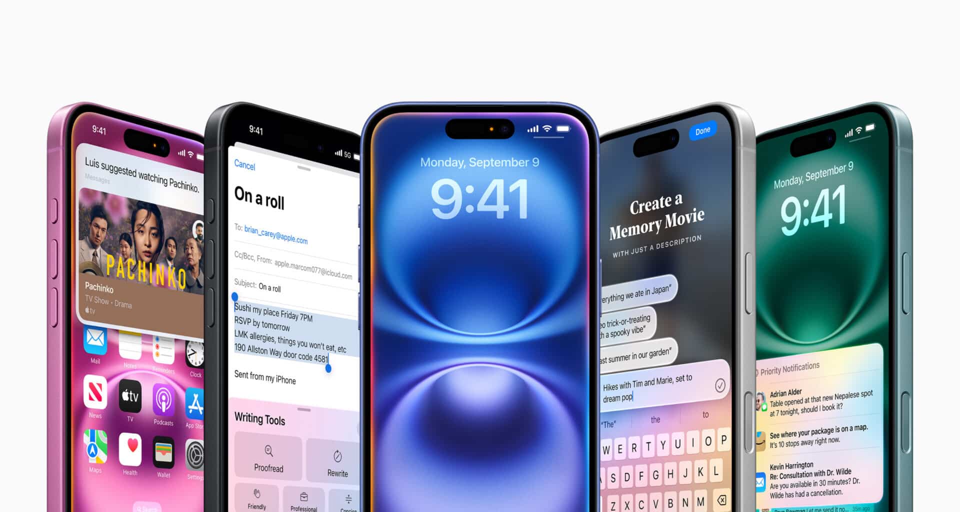 Apple Intelligence na linha iPhone 16