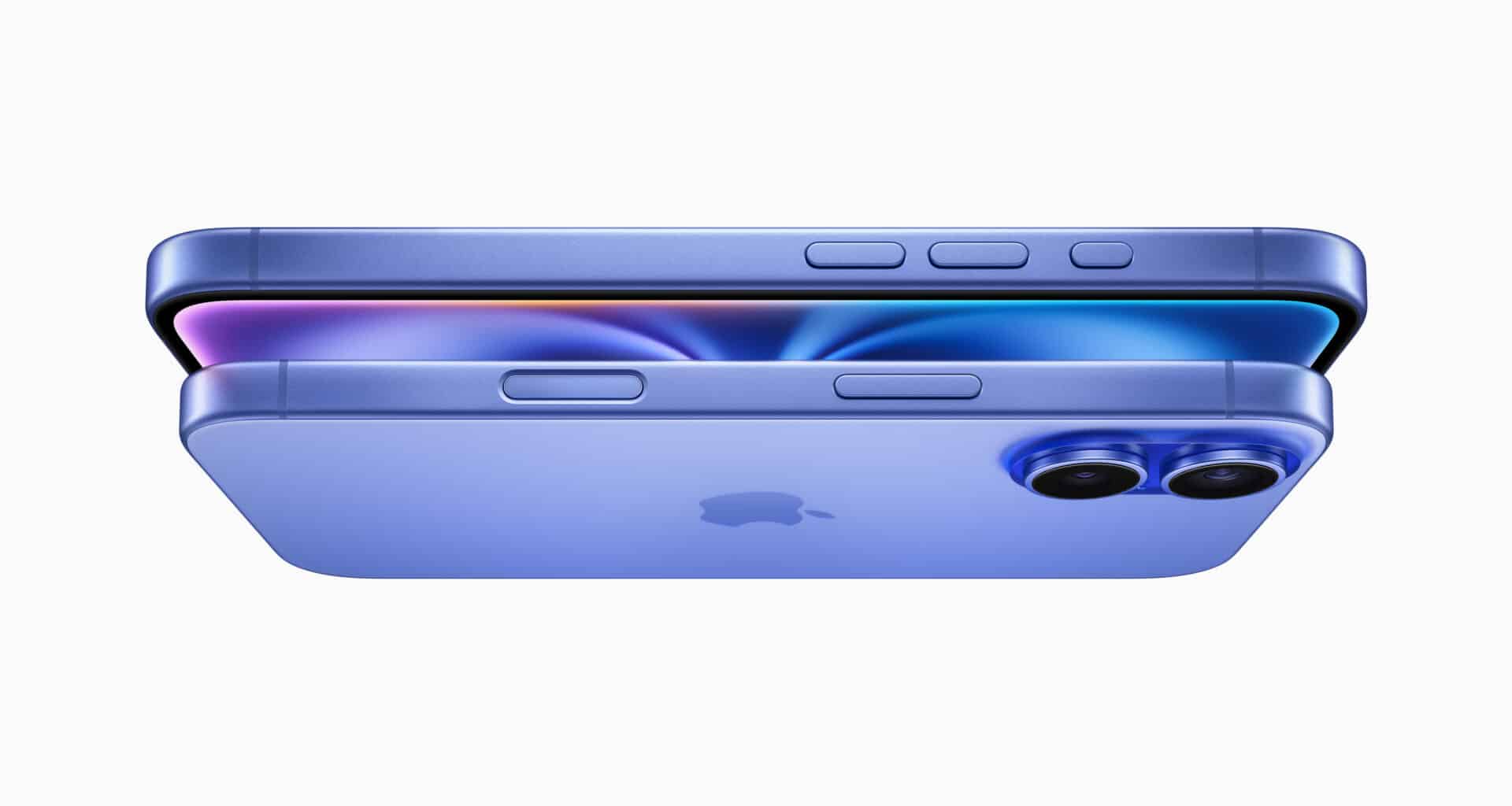 iPhone 16 na cor azul ultramarino