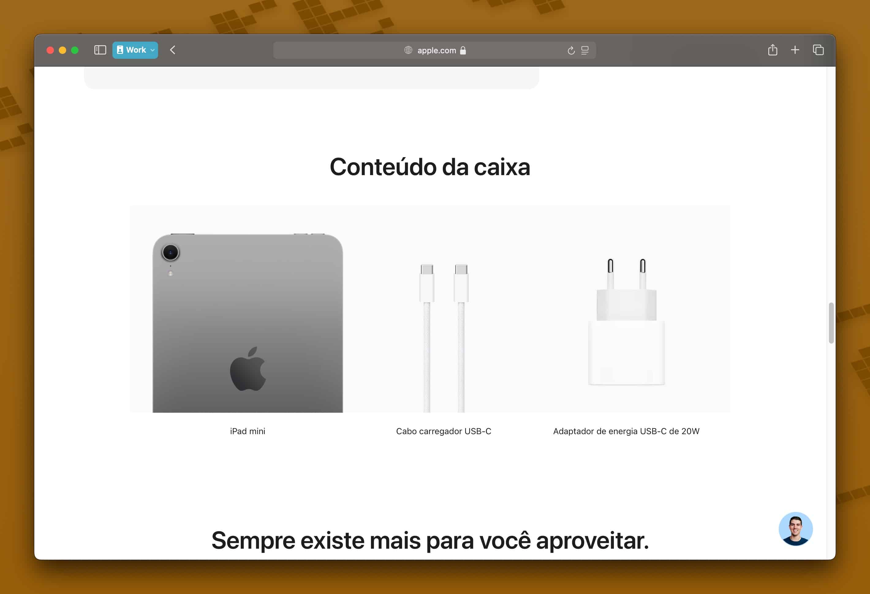Página de compra do iPad mini (A17 Pro) no Brasil