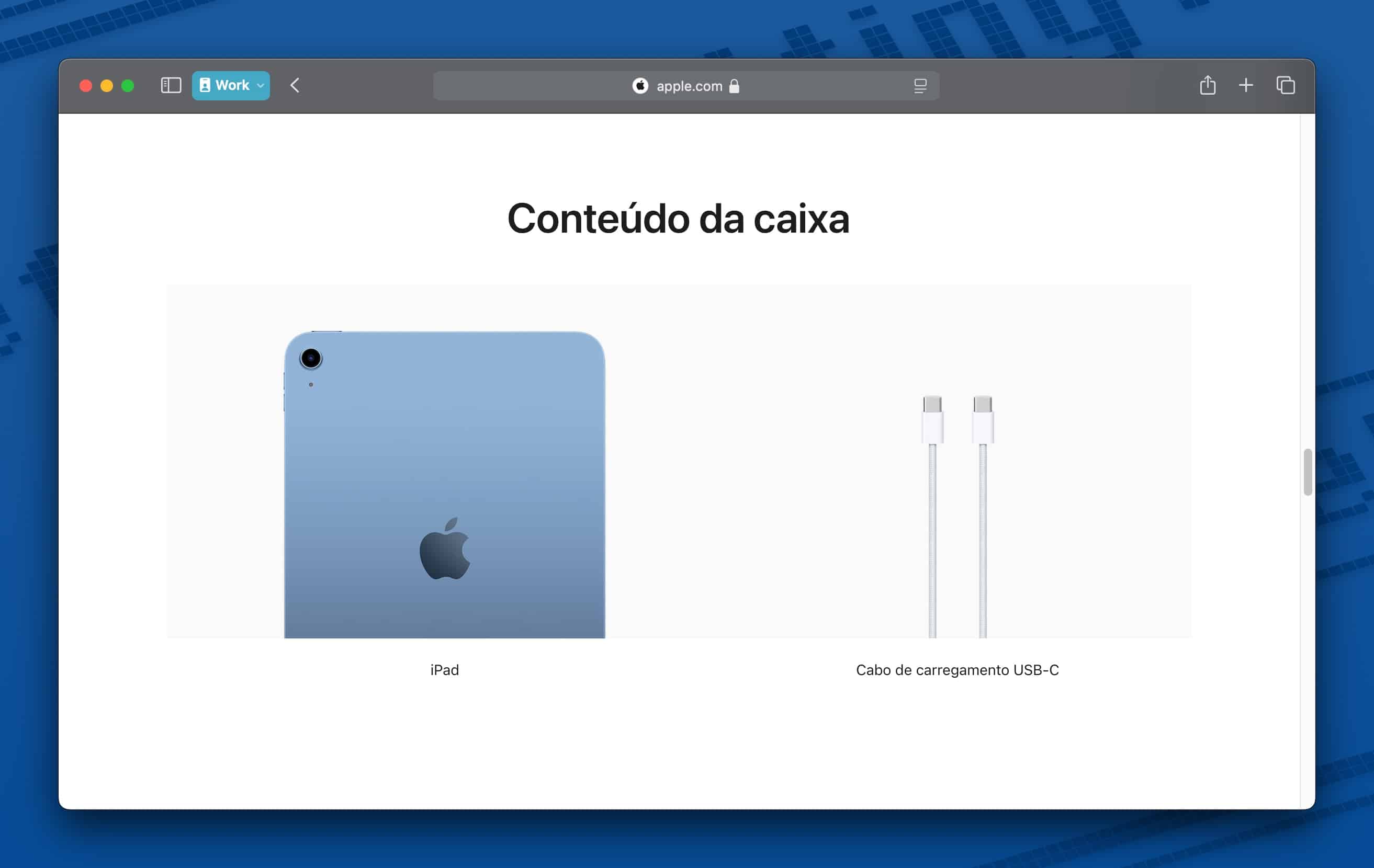 iPad de 10ª geração vindo sem adaptador de energia na Europa