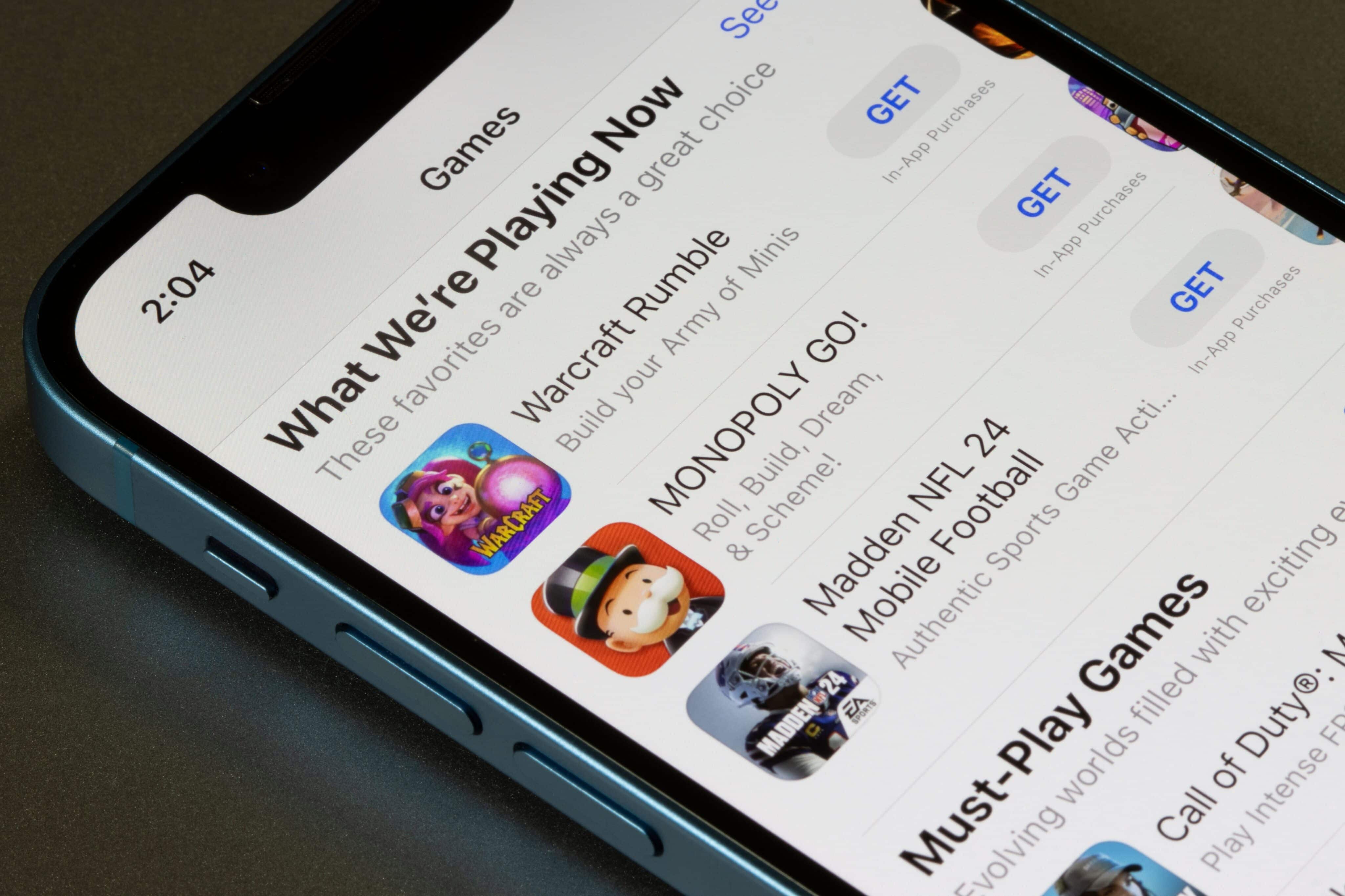 Jogos na App Store do iOS