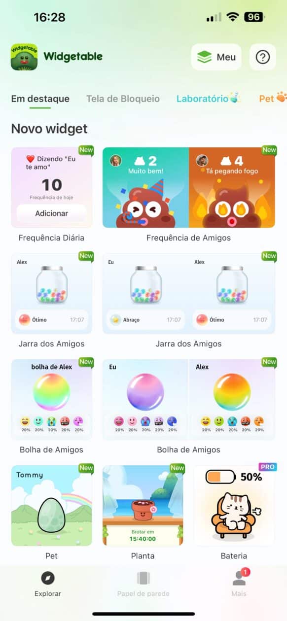 Widgets do Widgetable