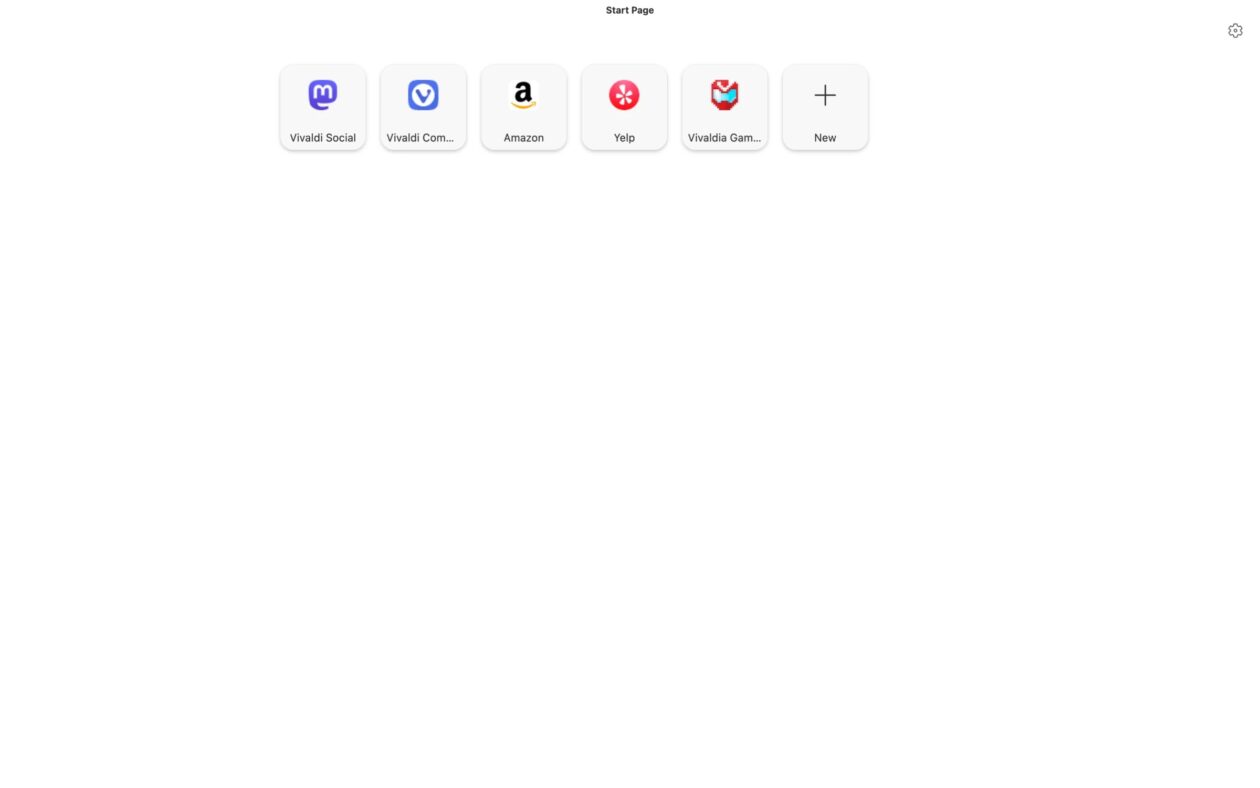 Personalização do Vivaldi