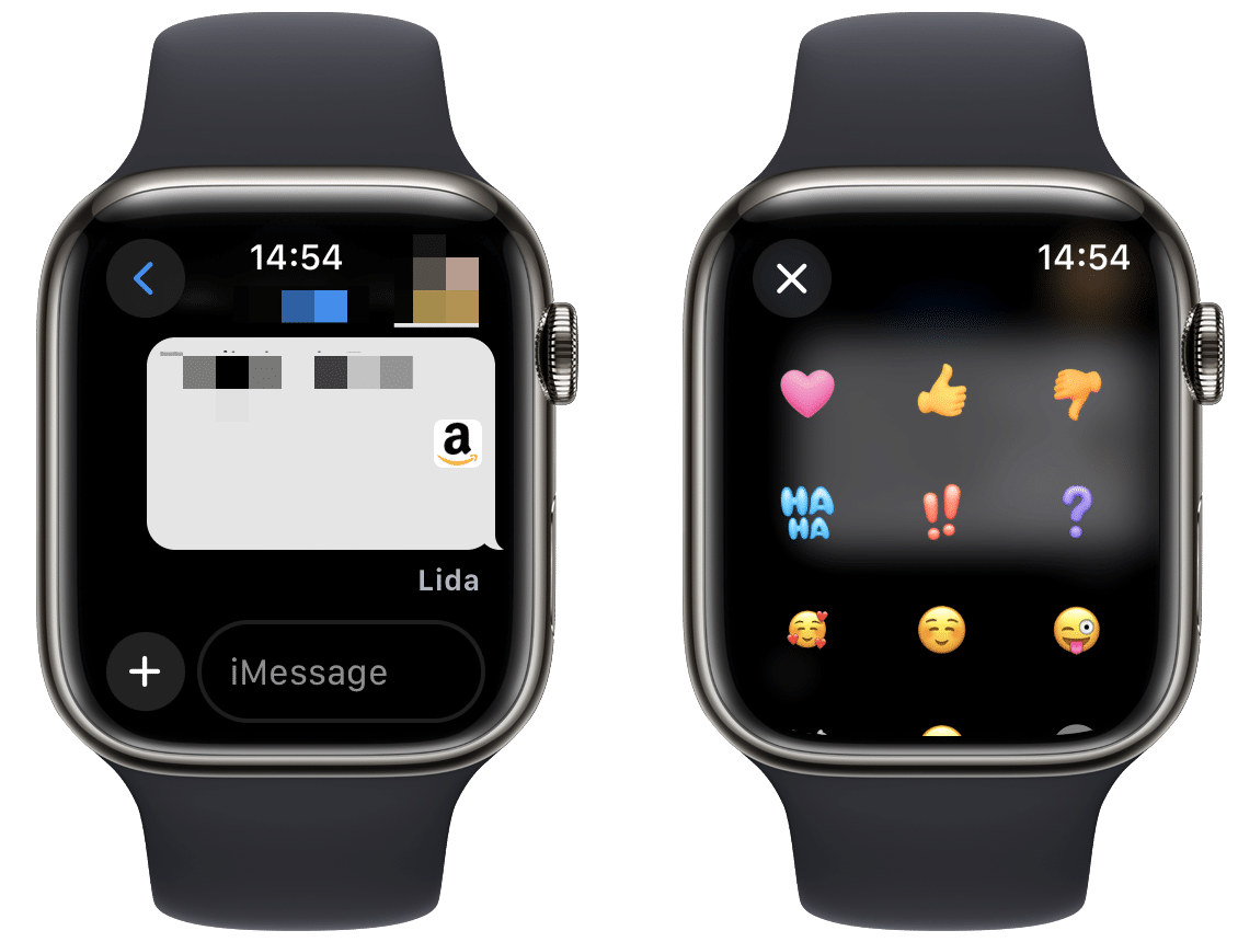 Tapback de emoji no watchOS 11