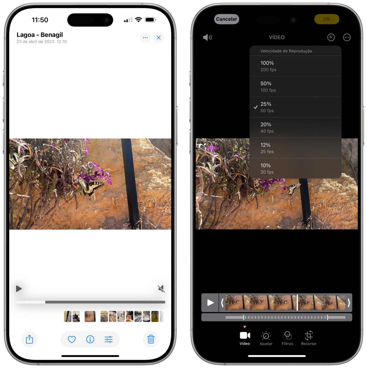 Edit the speed of videos in the Photos app