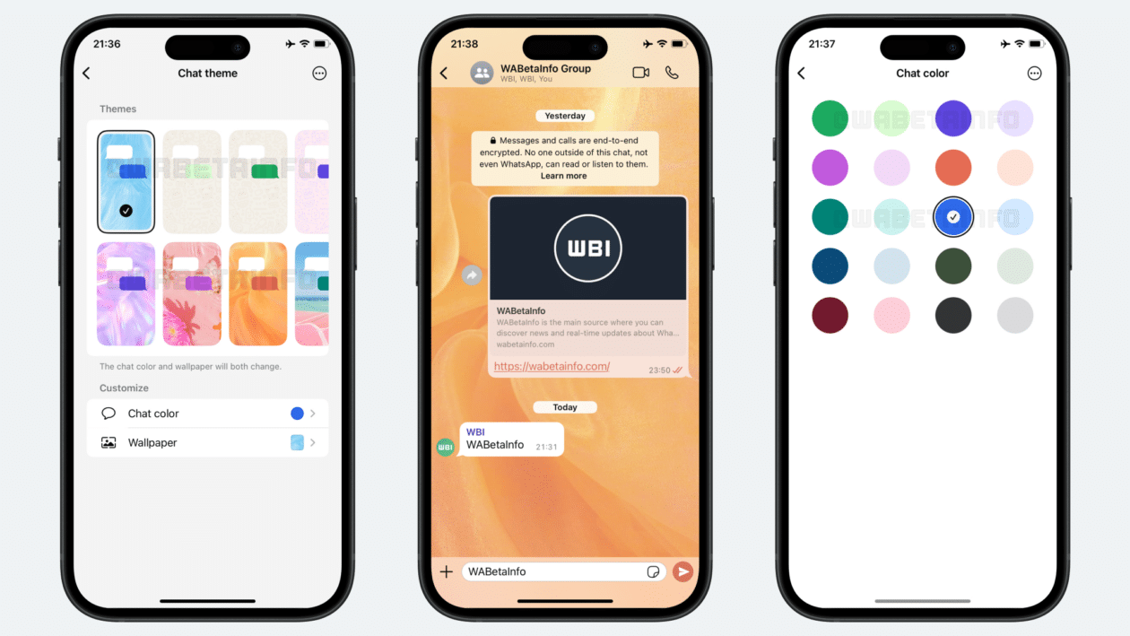 WhatsApp gains new colors and themes for chats on iOS; new contact management options are being tested - MacMagazine