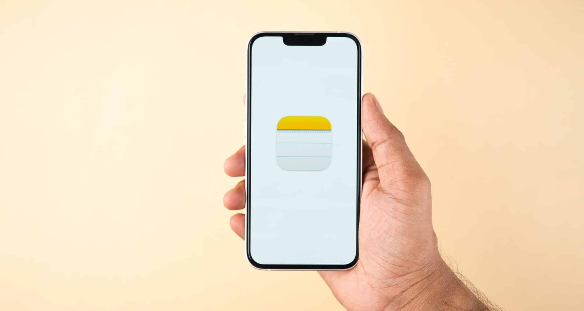 Ícone do app Notas (Notes) no iPhone