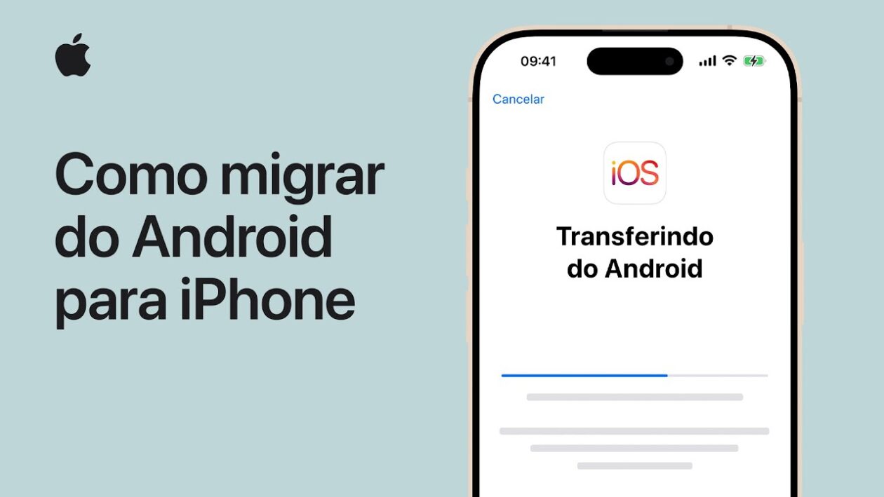 Vídeo de Suporte da Apple: Como migrar do Android para o iPhone