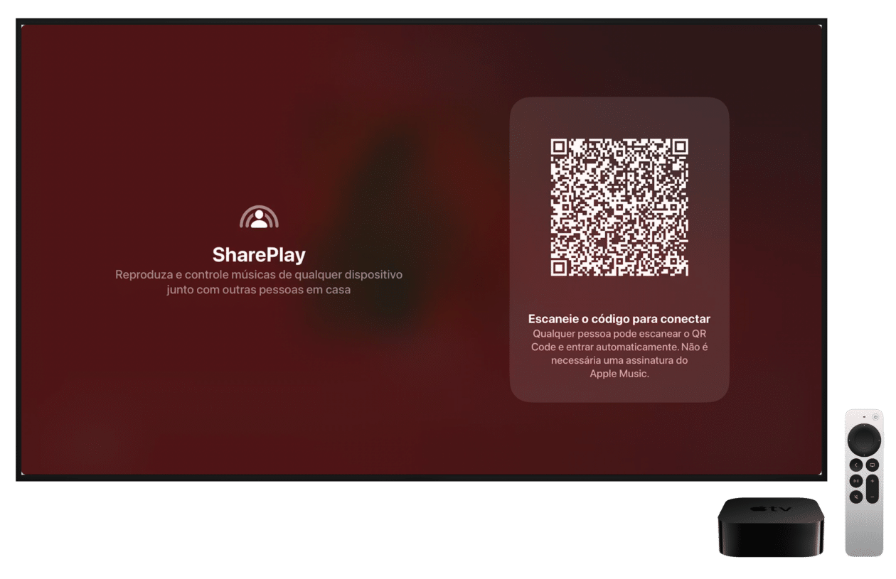 SharePlay no app Música (Apple TV)