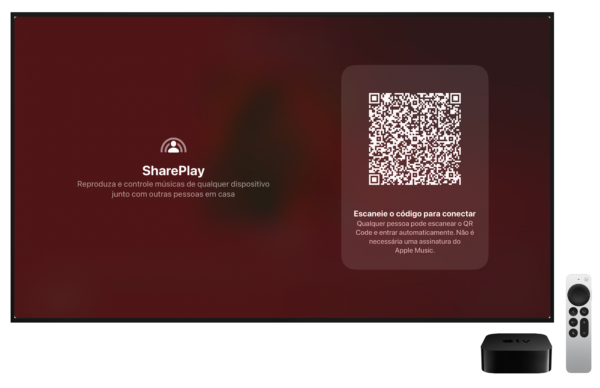 SharePlay no app Música (Apple TV)