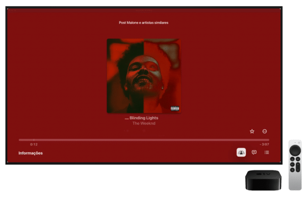 SharePlay no app Música (Apple TV)