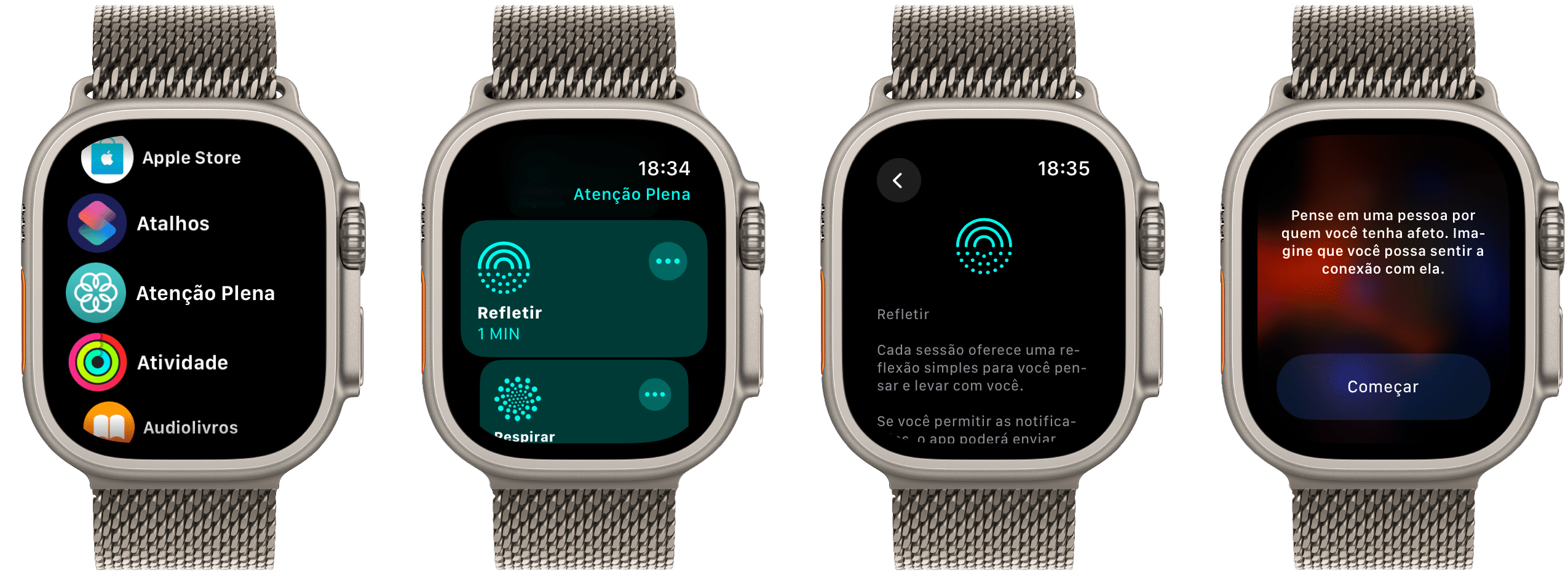Função "Refletir" no Apple Watch