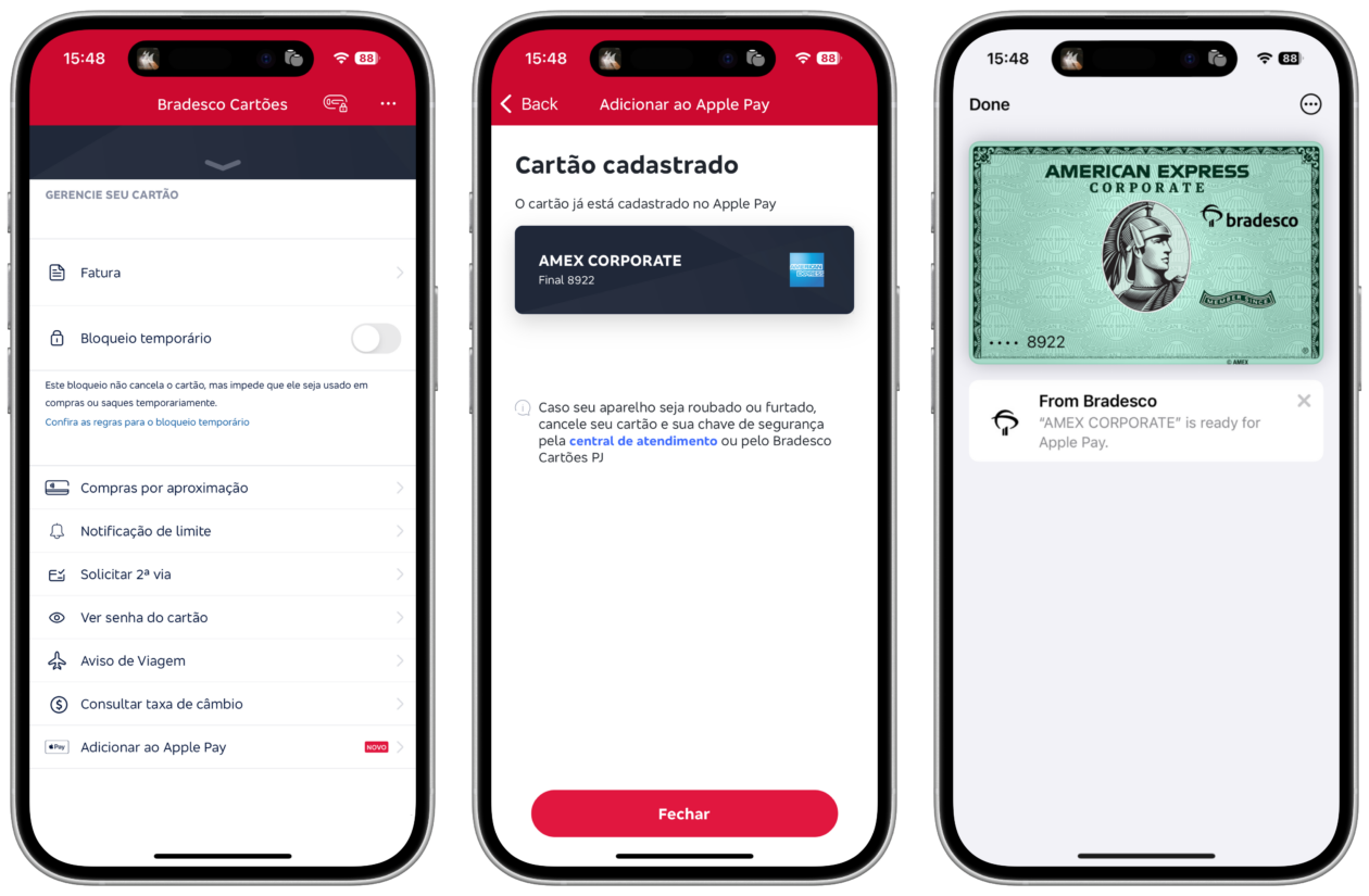 AMEX Corporate no Apple Pay