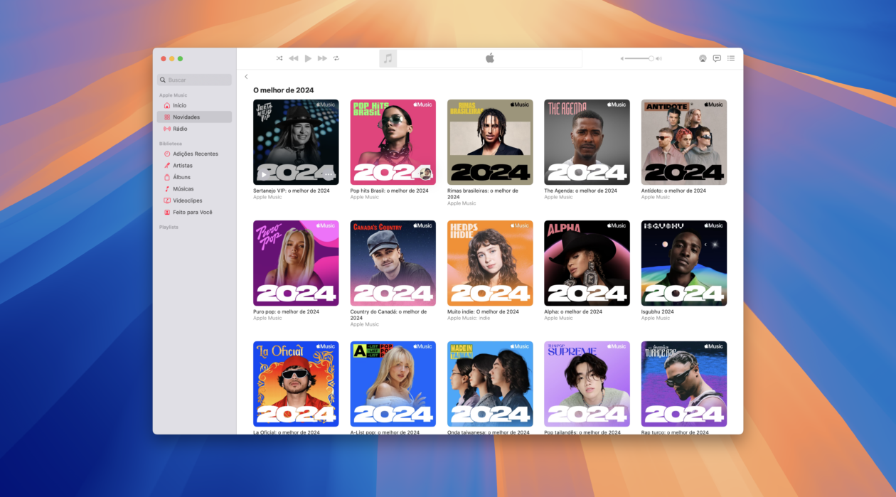 Apple Music releases themed playlists with “the best of 2024”