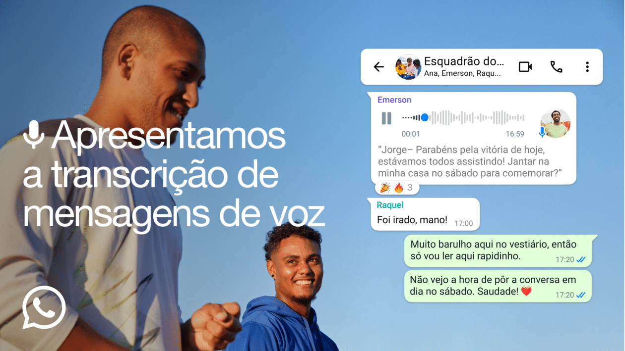 Transcrição de mensagens de voz no WhatsApp