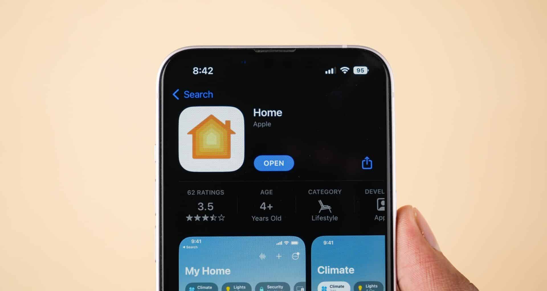 App Casa no iPhone