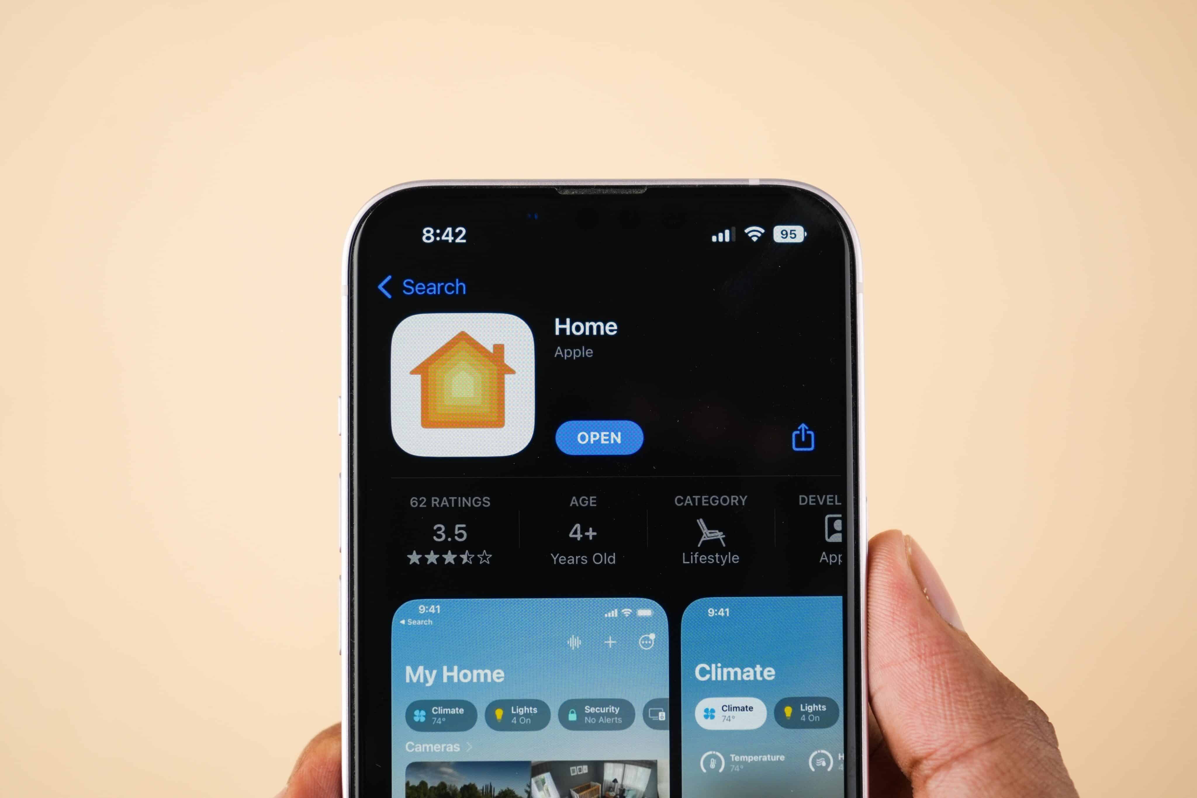 App Casa no iPhone