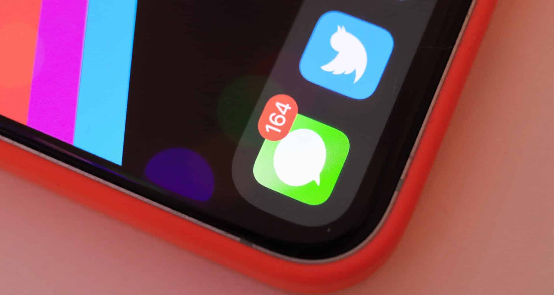 App Mensagens no iPhone