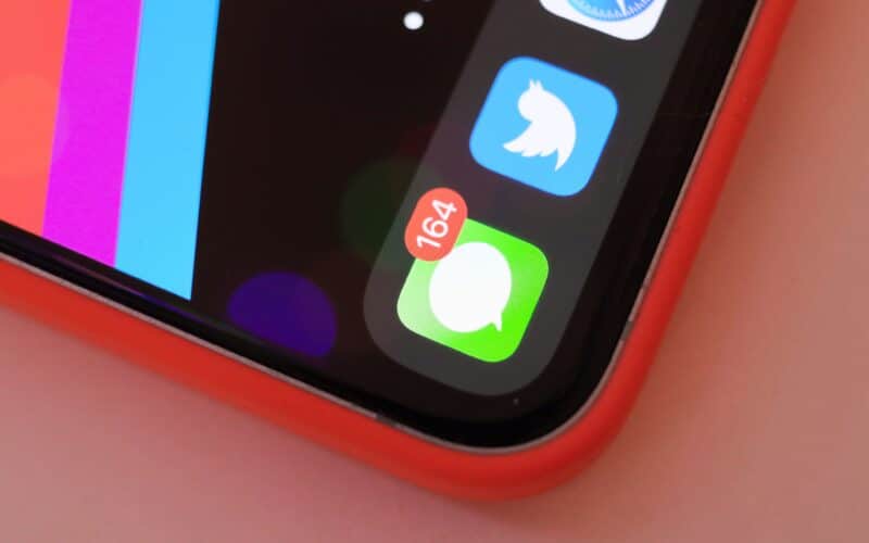 App Mensagens no iPhone