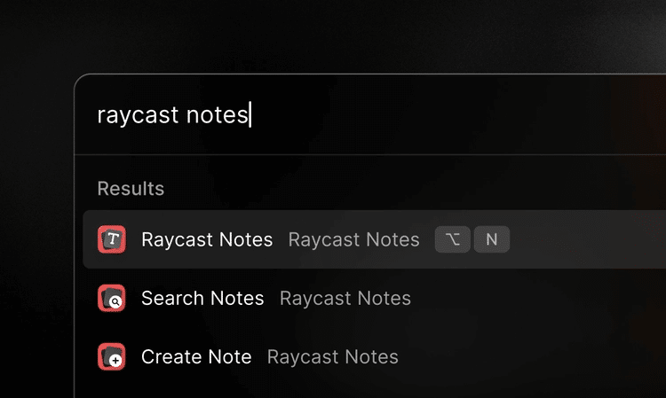 Raycast announces new notes system and waiting list for iOS app