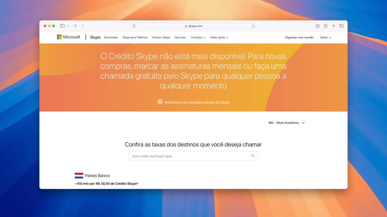 Microsoft substitui créditos Skype por assinaturas mensais