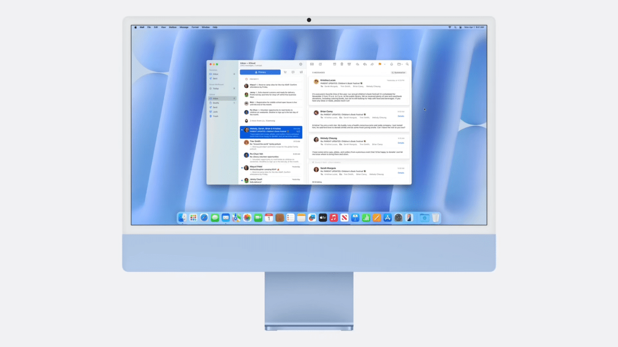 Categorização do app Mail no macOS