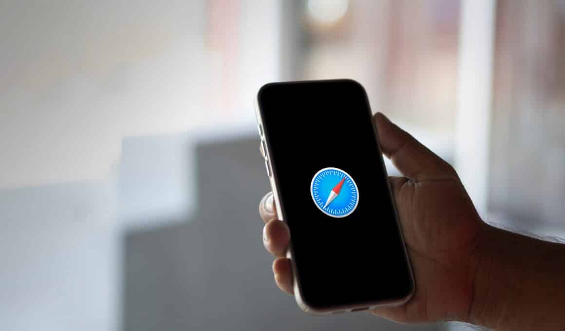 Ícone do Safari em um telefone