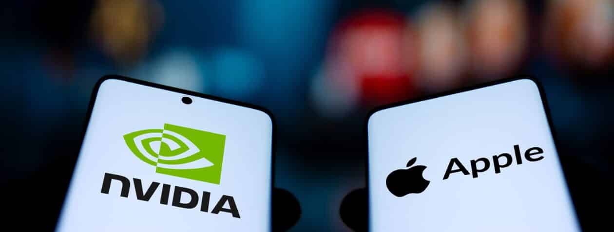 Logo da NVIDIA e da Apple